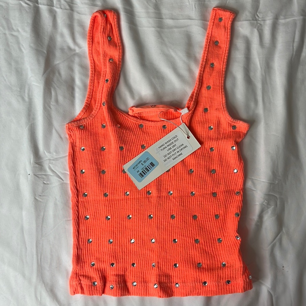 Orange Bling Tank - LF
